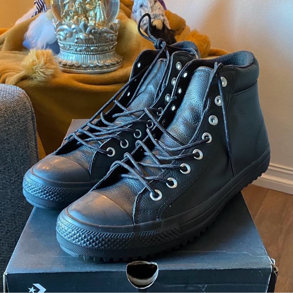Converse Men's Black High-Top Leather Boots